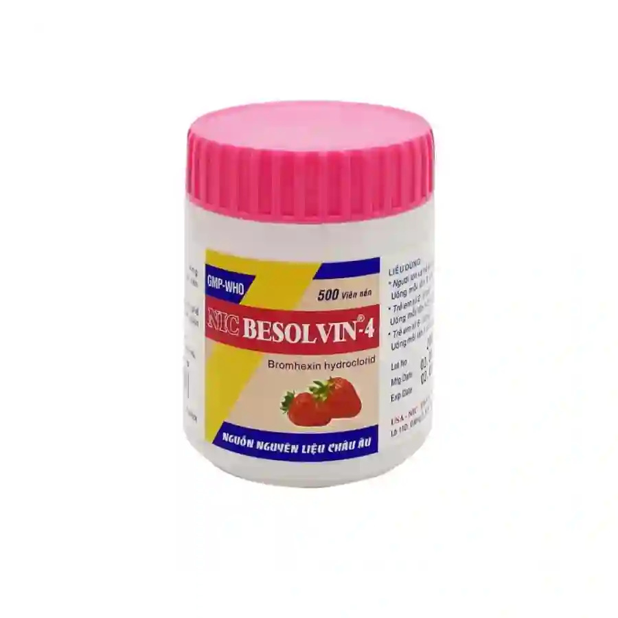 Thuốc long đờm và loãng đờm NIC Besolvin-4 hộp 500 viên nang