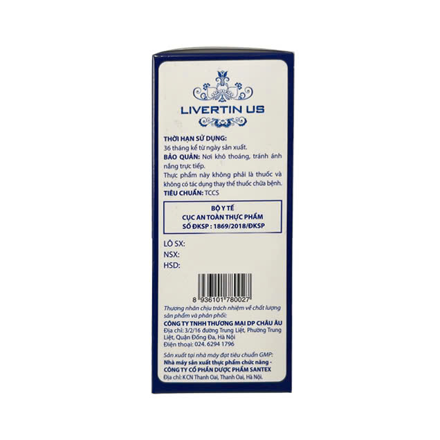 Viên Uống Bổ Gan Livertin Us Giúp Giải Độc Gan, Thanh Nhiệt, Mát Gan