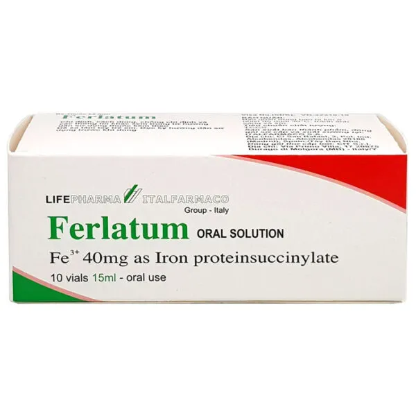 Dung dịch Ferlatum Italfarmaco điều trị thiếu sắt (10 chai x 15ml)