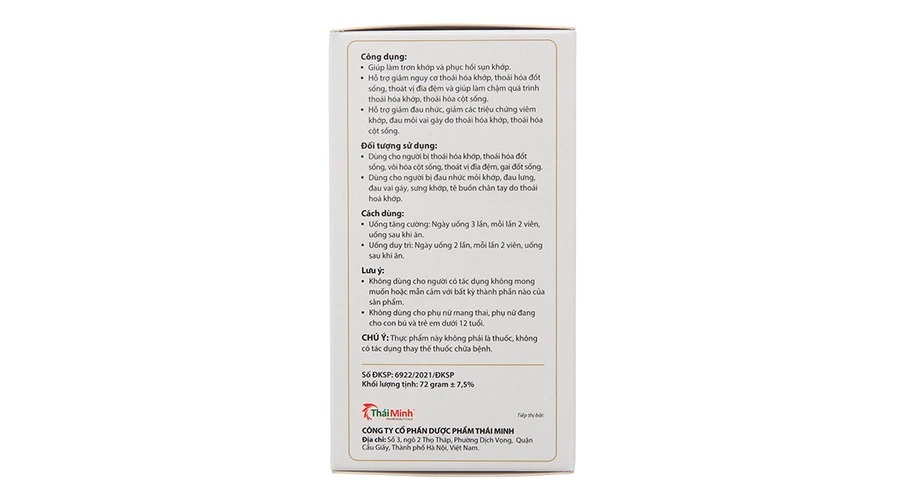 Viên xương khớp Khương Thảo Đan Gold giúp giảm triệu chứng thoái hóa khớp