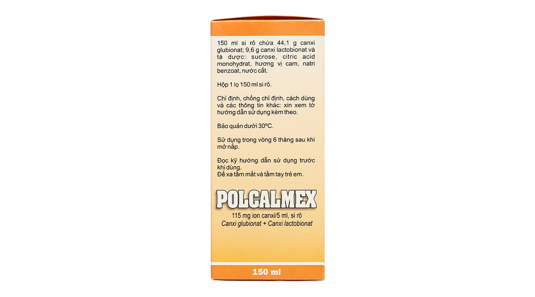 Siro Polcalmex Polfarmex vị dâu - phòng và điều trị thiếu canxi (150ml)