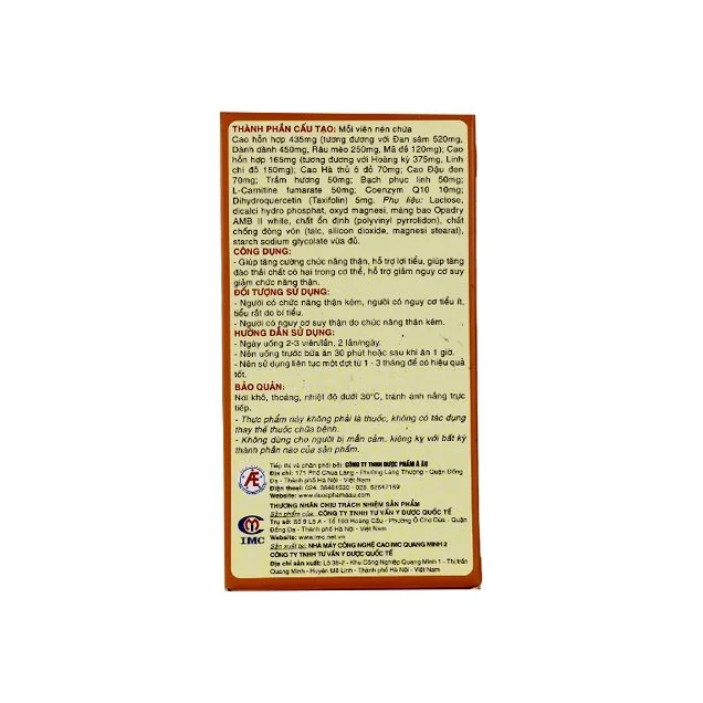 ÍCH THẬN VƯƠNG PLATINUM hỗ trợ thận khỏe mạnh