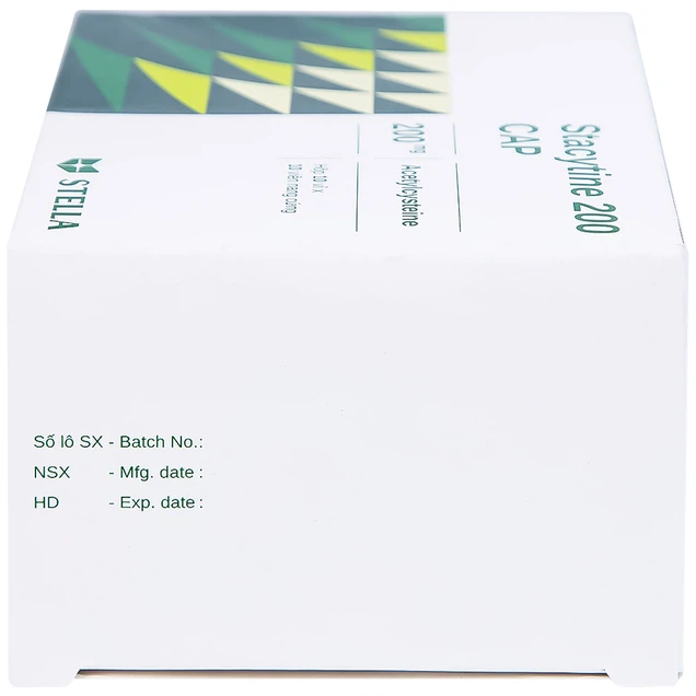 Thuốc Stacytine 200 CAP Stella điều trị long đờm trong viêm phế quản (10 vỉ x 10 viên)