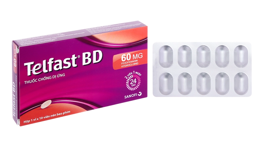Telfast BD 60mg -Fexofenadine HCl điều trị viêm mũi dị ứng, mày đay