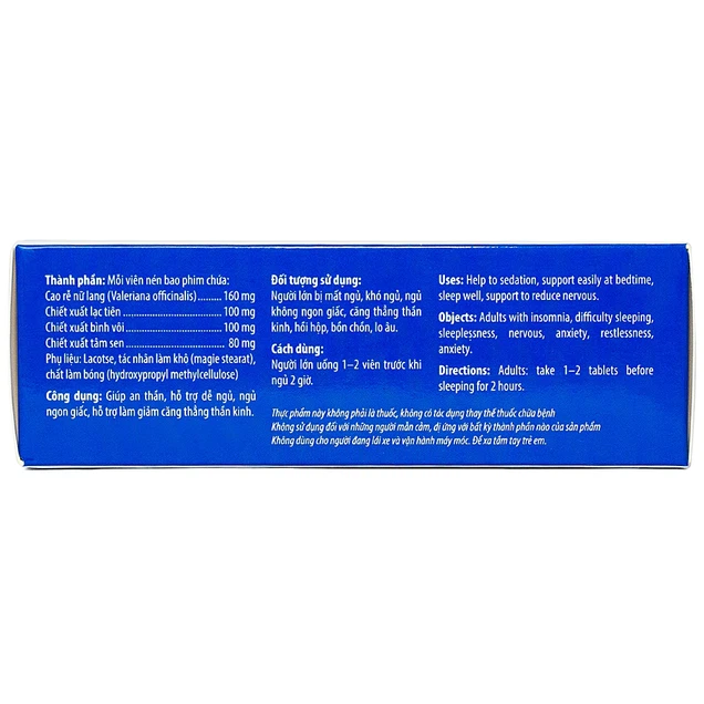 Viên uống Valena Kingphar giúp an thần, hỗ trợ dễ ngủ (4 vỉ x 10 viên)