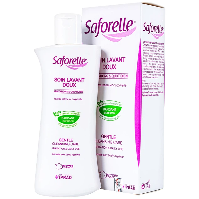 Dung dịch vệ sinh phụ nữ Saforelle Gentle Cleansing Care làm sạch dịu nhẹ, bảo vệ vùng kín (250ml)