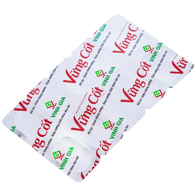 Viên uống Vững Cốt Vinh Gia hỗ trợ giảm loãng xương, giúp xương chắc khỏe dẻo dai