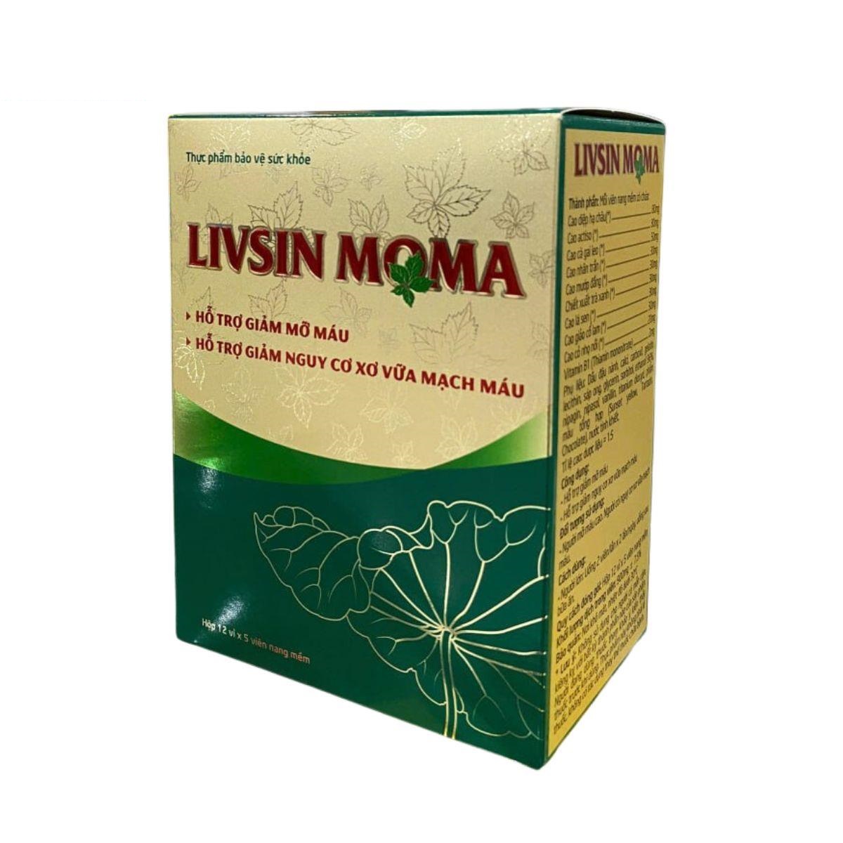 Viên uống Livsin Moma hỗ trợ giảm mỡ máu và ngăn ngừa xơ vữa động mạch