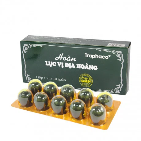 Thuốc Hoàn Lục Vị địa Hoàng Traphaco dùng cho thận âm suy tổn, thân hình gầy yếu (1 vỉ x 10 viên)