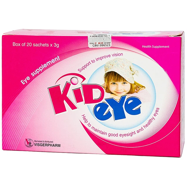 Cốm bổ mắt Kid Eye hỗ trợ tăng cường thị lực (20 gói x 3g)