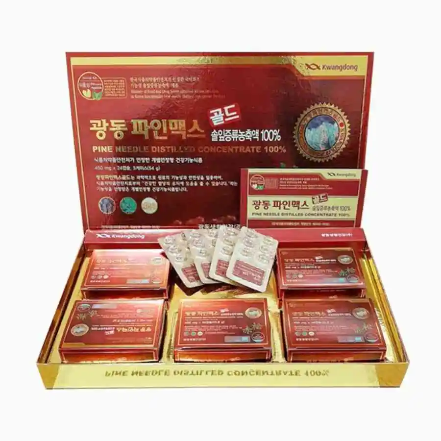 Viên uống Tinh dầu thông đỏ Pine Needle Distilled-Hàn Quốc-Hộp 120 viên