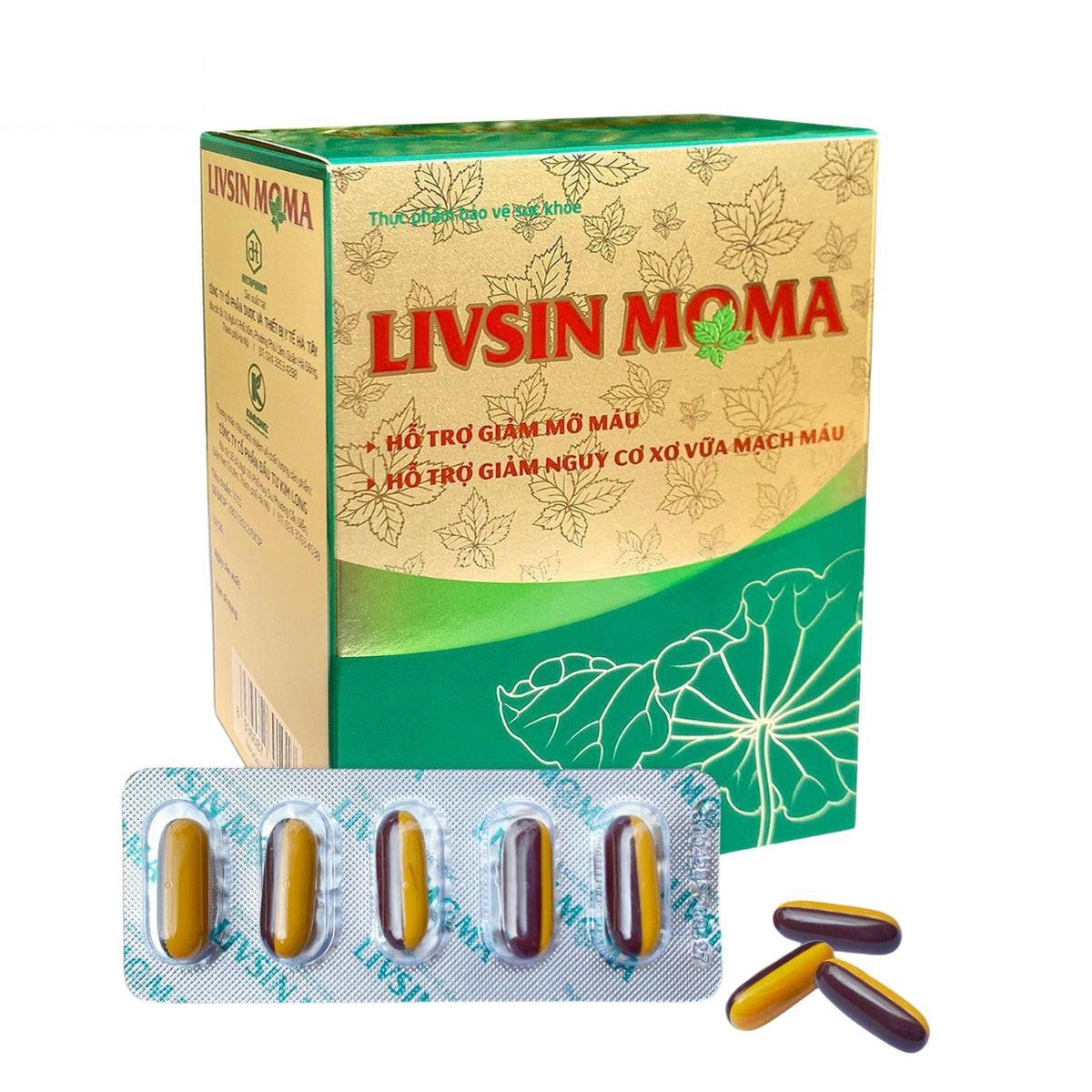 Viên uống Livsin Moma hỗ trợ giảm mỡ máu và ngăn ngừa xơ vữa động mạch