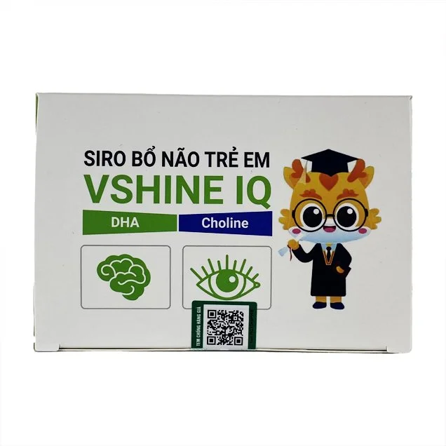 Siro Bổ Não Trẻ Em Vshine IQ- - Bổ sung DHA giúp bổ não, bổ mắt, giúp trí não nhạy bén, thông minh hơn, tiếp thu tốt hơn
