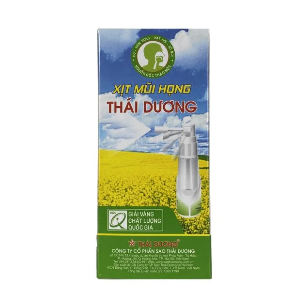Thuốc xịt mũi họng Thái Dương giảm nghẹt mũi, sổ mũi, viêm mũi dị ứng, viêm xoang
