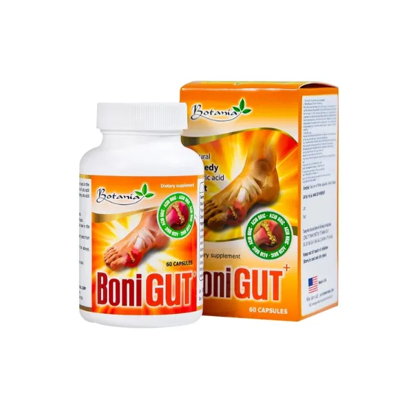 Viên uống BoniGut Botania giảm nồng độ acid uric trong máu, hỗ trợ điều trị bệnh gout 
