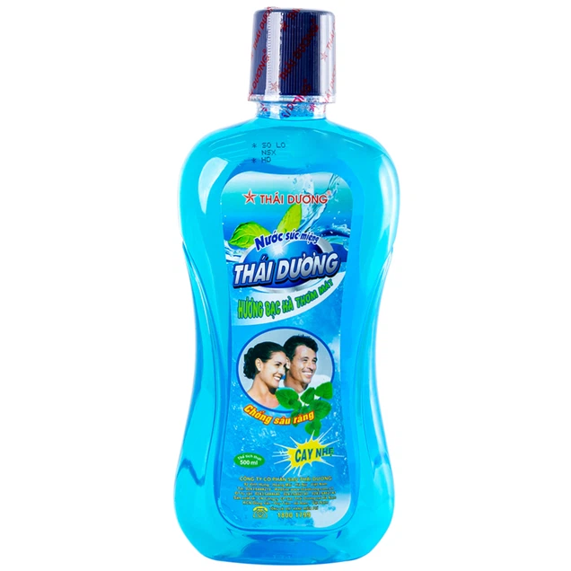 Nước súc miệng Thái Dương hương bạc hà, sát trùng răng, miệng, vòm họng (500ml)