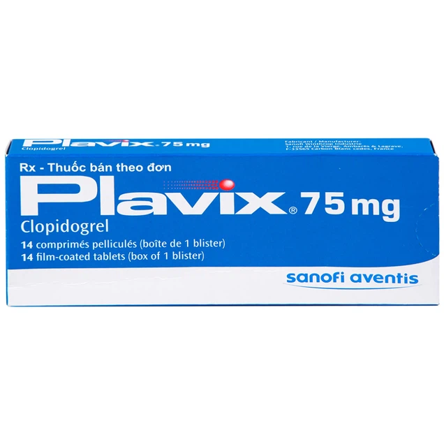 Plavix-Clopidogrel-Sanofi aventis Pháp 75mg hộp 1vỉ*14viên
