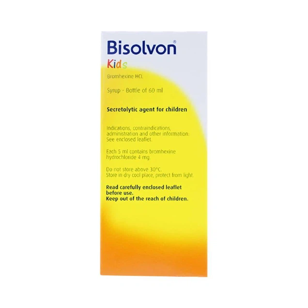 Siro Bisolvon Kids Boehringer làm loãng đờm trong các bệnh phế quản phổi cấp và mạn tính (60ml)