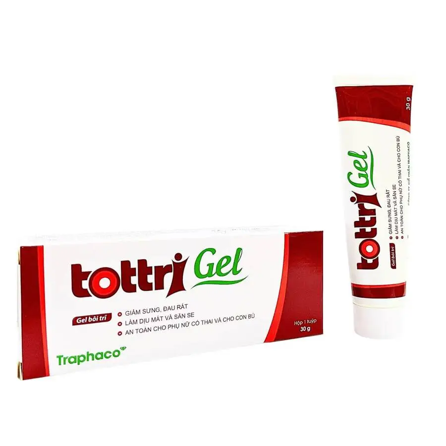 Gel bôi trĩ Tottri Gel Traphaco giảm sưng, đau rát, làm dịu mát (30g)