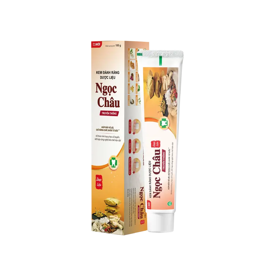 Kem đánh răng dược liệu Ngọc Châu bảo vệ lợi, chắc răng, làm bền thành mạch, chống tụt lợi, chảy máu chân răng (125g)