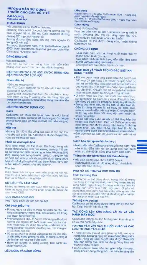 Viên sủi CalSource 500mg GSK phòng ngừa và điều trị thiếu canxi