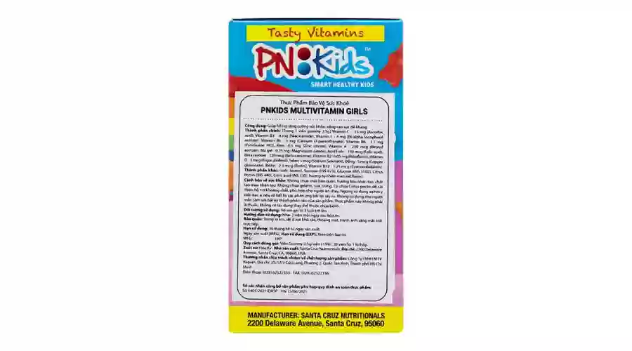 Kẹo dẻo PN Kids Multi Vitamin Girls bổ sung vitamin, hỗ trợ tăng đề kháng