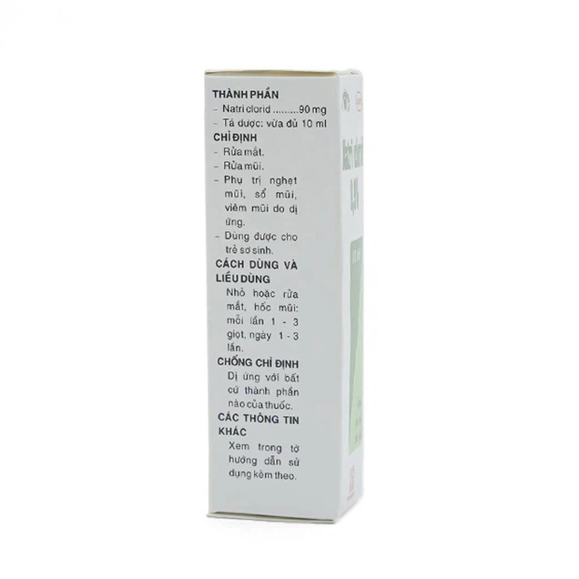 Thuốc nhỏ mắt, nhỏ mũi Natri Clorid 0,9% Pharmedic hỗ trợ rửa mắt, rửa mũi, phụ trị nghẹt mũi, sổ mũi 