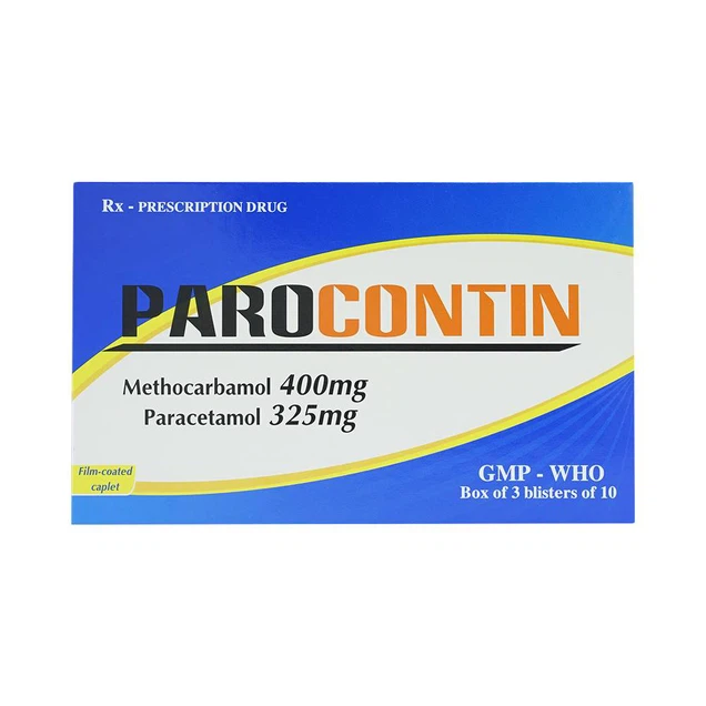 Viên nén Parocontin 400mg/325mg làm giảm đau các cơn đau (3 vỉ x 10 viên)