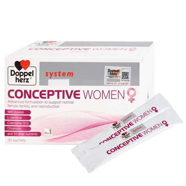 Doppelherz Conceptive Women 10g cung cấp vitamin và các khoáng chất cần thiết (30 gói)