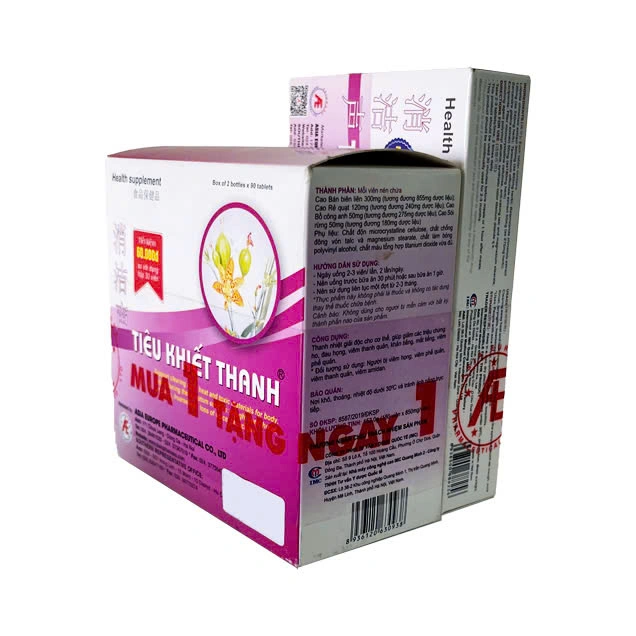 Combo Tiêu Khiết Thanh- Á Âu-Bộ 2 lọ 90 viên+kèm Hộp 30 viên)