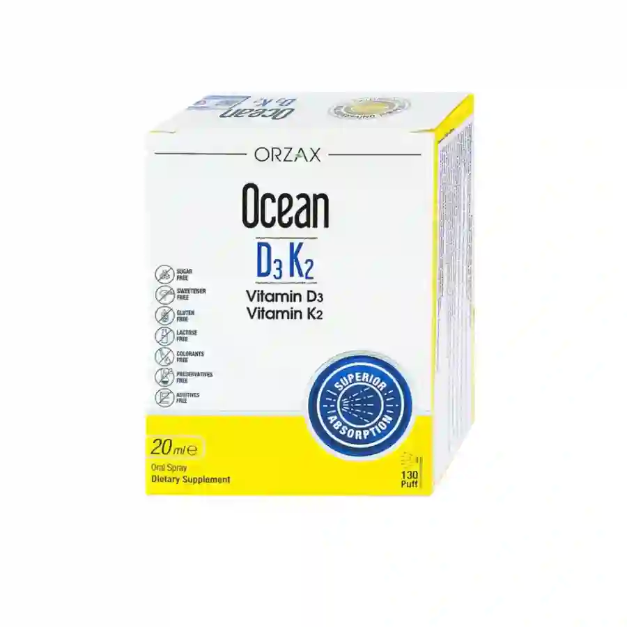 Viên uống Ocean D3K2 Orzax 20ml bổ sung Vitamin D3 và Vitamin K