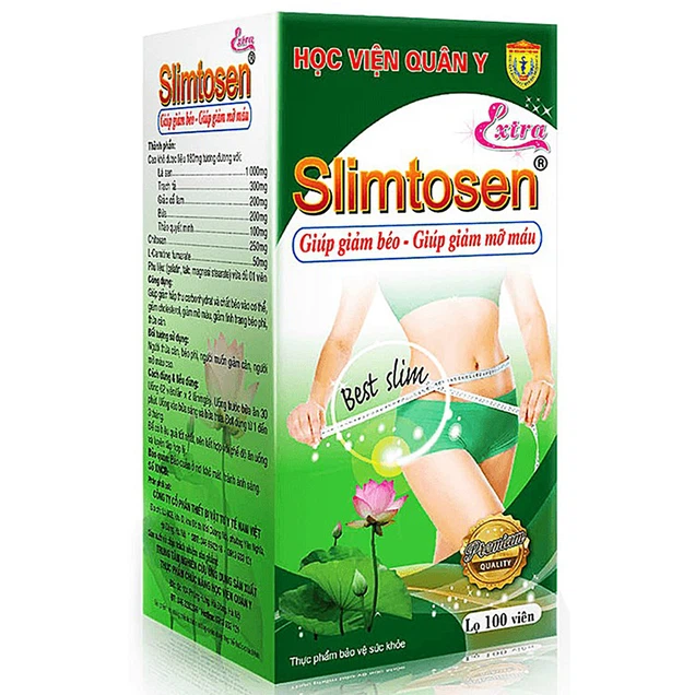 Viên uống Slimtosen Extra HVQY giúp giảm béo, giảm mỡ máu