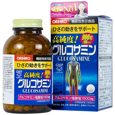 Viên nén Orihiro Glucosamine 900 hỗ trợ làm trơn ổ khớp, hạn chế lão hóa khớp (900 viên)