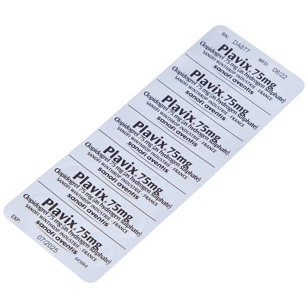 Plavix-Clopidogrel-Sanofi aventis Pháp 75mg hộp 1vỉ*14viên