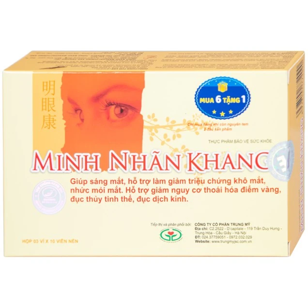 Viên uống Minh Nhãn Khang Hồng Bàng hỗ trợ điều trị thoái hóa điểm vàng, đục thủy tinh thể