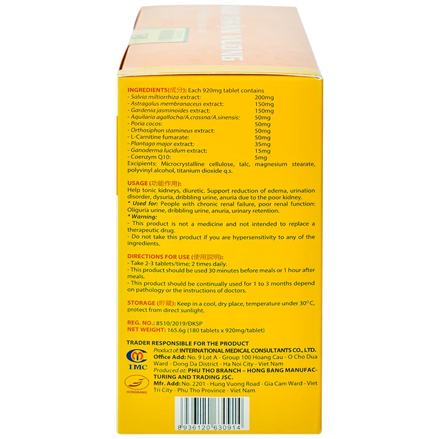 Viên uống Ích Thận Vương Á Âu giúp bổ thận, lợi tiểu