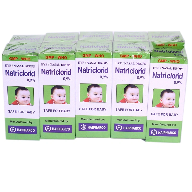 Thuốc nhỏ mắt, nhỏ mũi Natri Clorid 0.9% Haipharco giảm khô mắt, nghẹt mũi, sổ mũi (10ml)