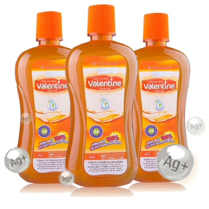 Nước súc miệng Valentine Thái Dương ngừa hôi miệng, nhiệt miệng, sâu răng, viêm lợi (500ml)