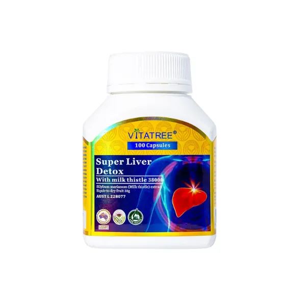Viên uống Super Liver Detox Vitatree hỗ trợ góp phần giải độc gan (100 viên)