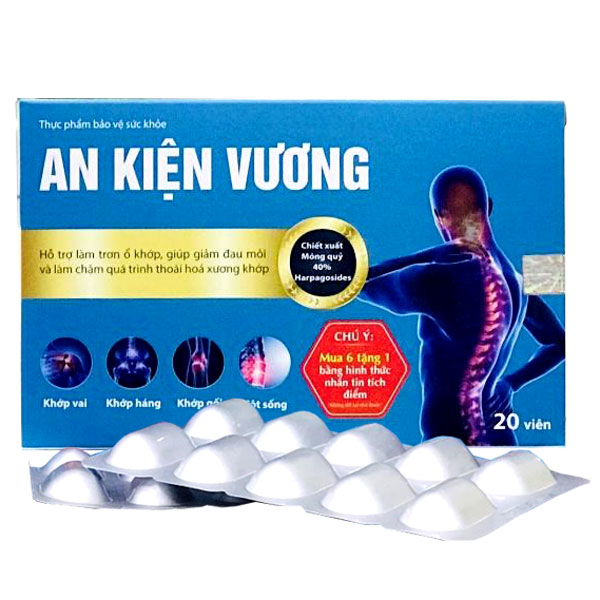 Viên uống hỗ trợ giảm đau nhức xương khớp An Kiện Vương hộp 2 vỉ x 10 viên