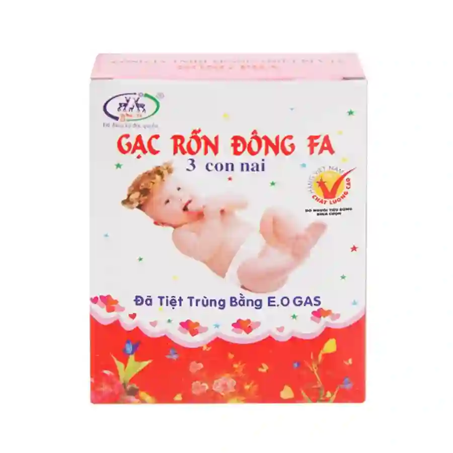 Gạc rốn Đông Fa đã tiệt trùng, Hộp 3 cái