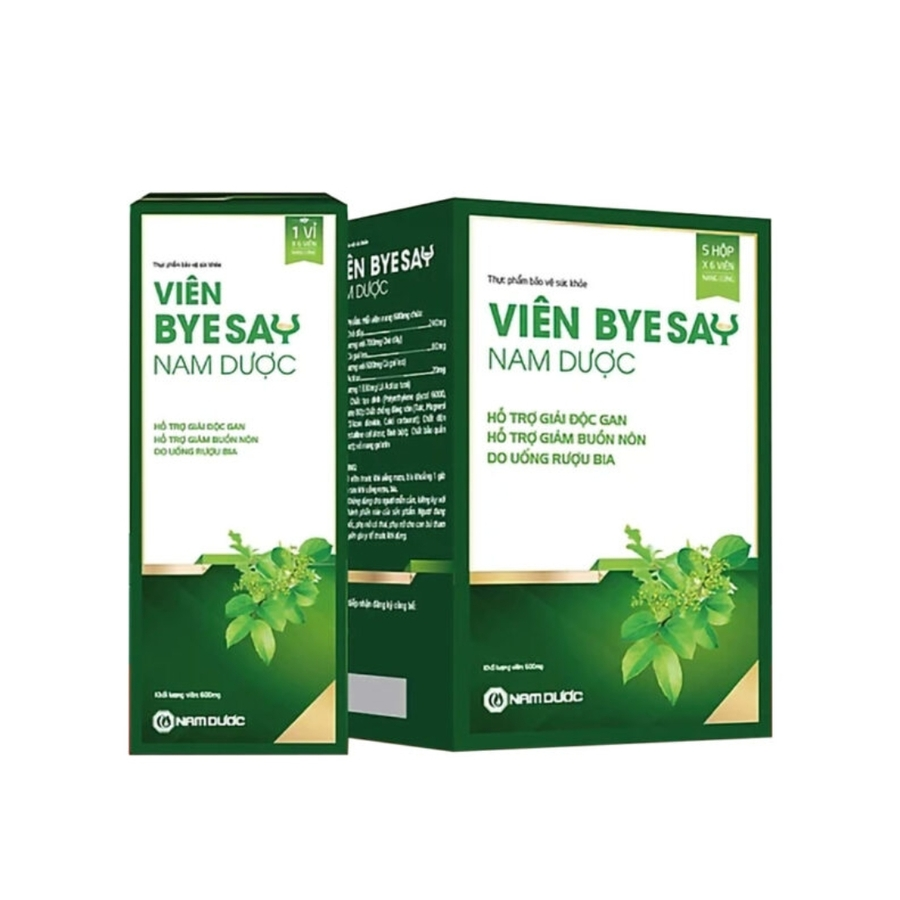 Giải Rượu Nam Dược ( viên ByeSay)  hỗ trợ giải độc, bảo vệ gan vỉ 6 viên