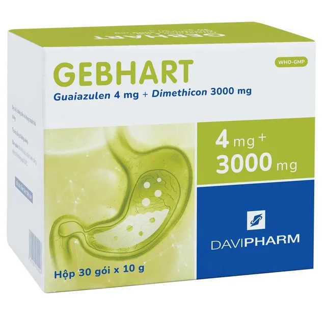 Gel uống Gebhart Davipharm điều trị triệu chứng cơn đau dạ dày (30 gói x 10g)