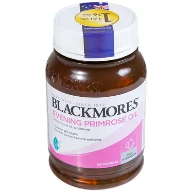 Viên uống Blackmores Evening Primrose Oil hỗ trợ làn da khỏe mạnh, dưỡng ẩm da (190 viên)