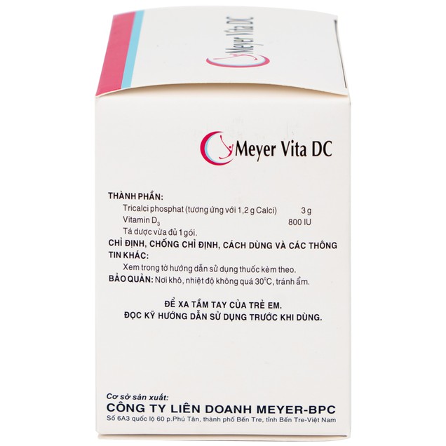 Cốm Pha Hỗn Dịch Uống Meyer Vita DC điều trị và phòng ngừa thiếu vitamin D và canxi, loãng xương