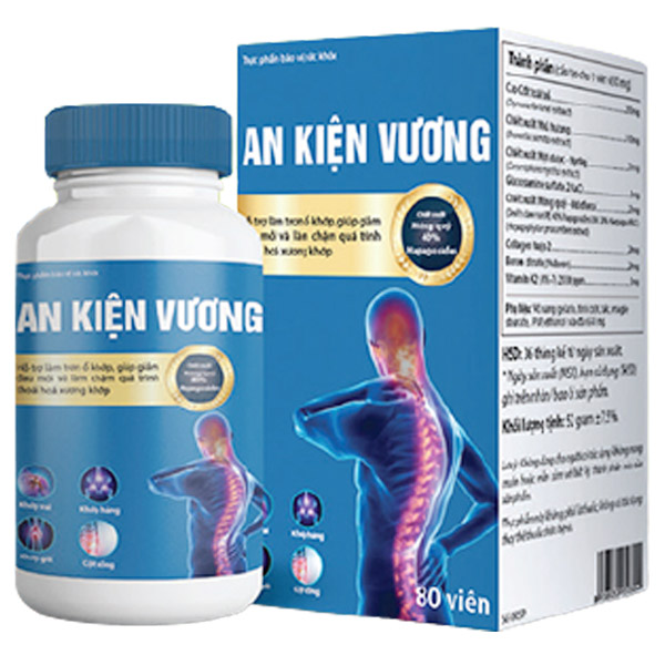 An Kiện Vương, hỗ trợ làm trơn ổ khớp, giảm đau mỏi khớp lọ 80 viên