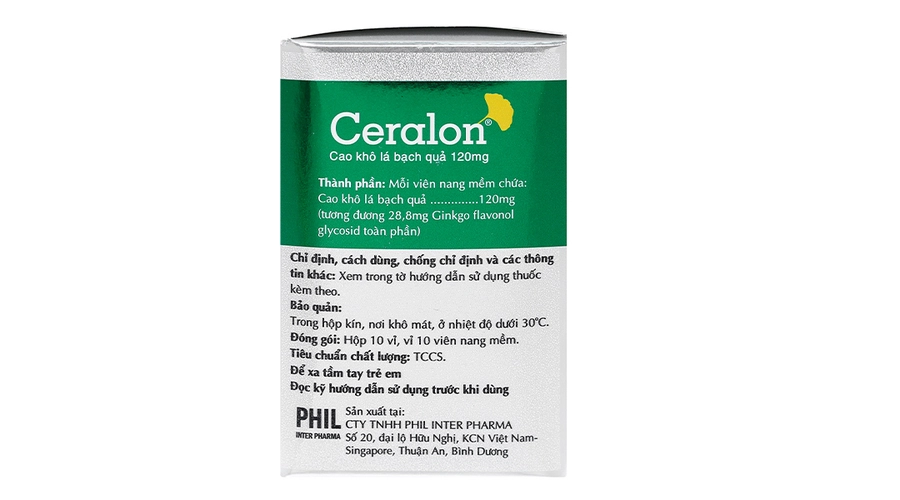 Ceralon 120mg tuần hoàn máu não, cải thiện trí nhớ