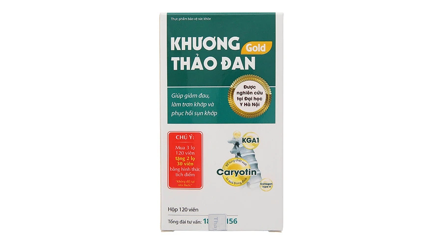 Viên xương khớp Khương Thảo Đan Gold giúp giảm triệu chứng thoái hóa khớp