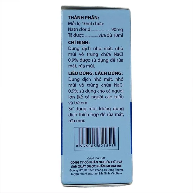 Natri clorid 0,9%-Meracin-Lọ 10ml
