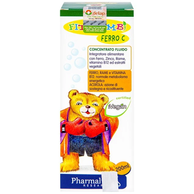 Siro Fitobimbi Ferro C Concentrato Fluido bổ sung sắt, kẽm, vitamin C cho cơ thể 